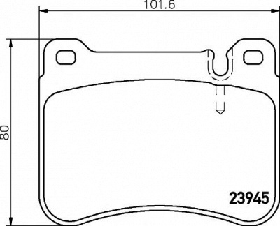 HELLA PAGID 8db355006541 -  Комплект тормозных колодок, дисковый тормоз